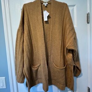*Topshop Camel Open Front Cardigan Sweater Knit Pockets

23P07QCAM